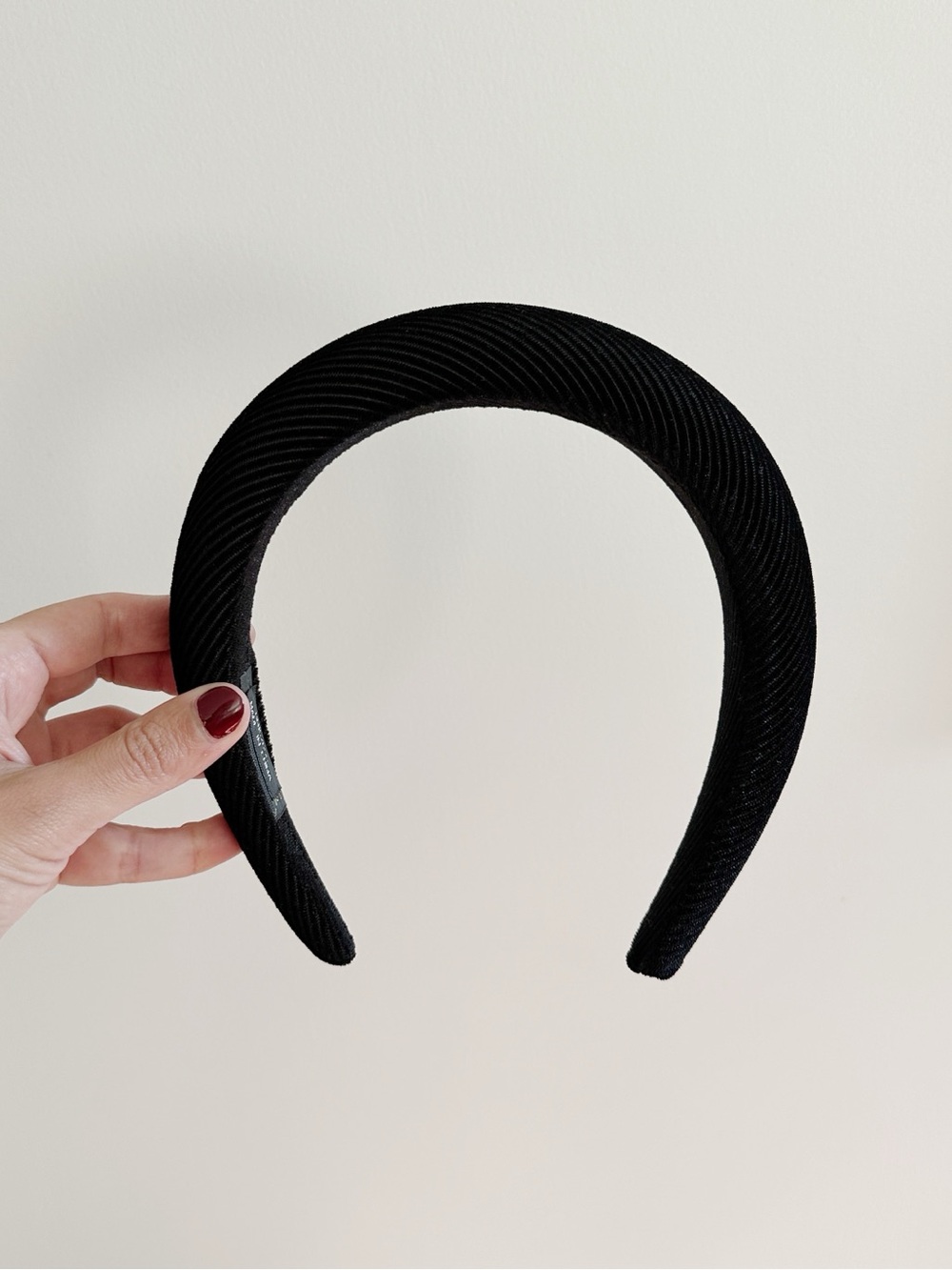 Black Velvet Stripe Headband